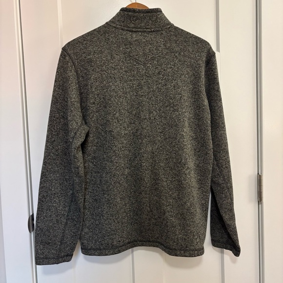Men’s Eddie Bauer Gray and Brown Fleece Lined Pullover Sweater - Picture 3 of 3